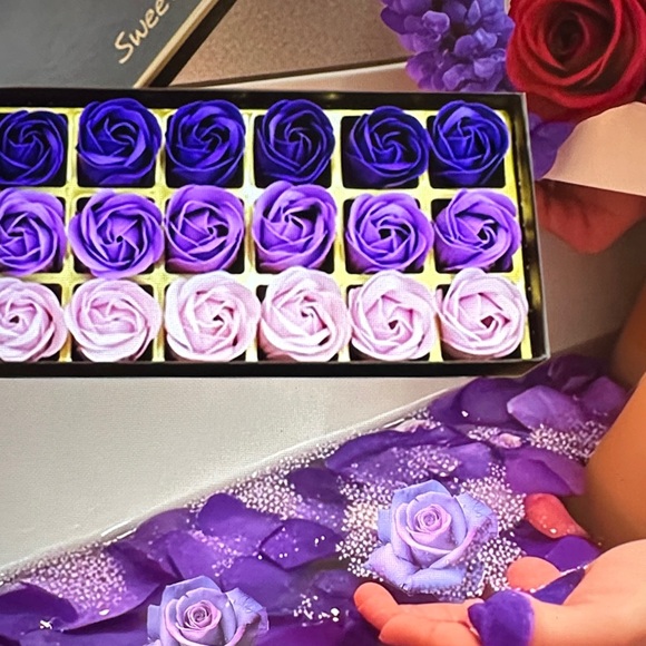 Other - Last one ! Purple and Blue Rose Soap Gift Set. New in box. Great Mother’s Day